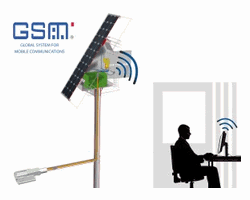 Option GSM pour candélabre solaire 7M